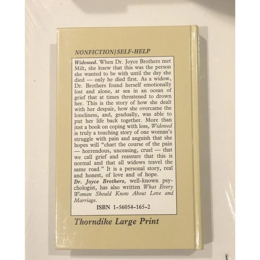 Widowhood by Joyce Brothers (1990, Hardcover)